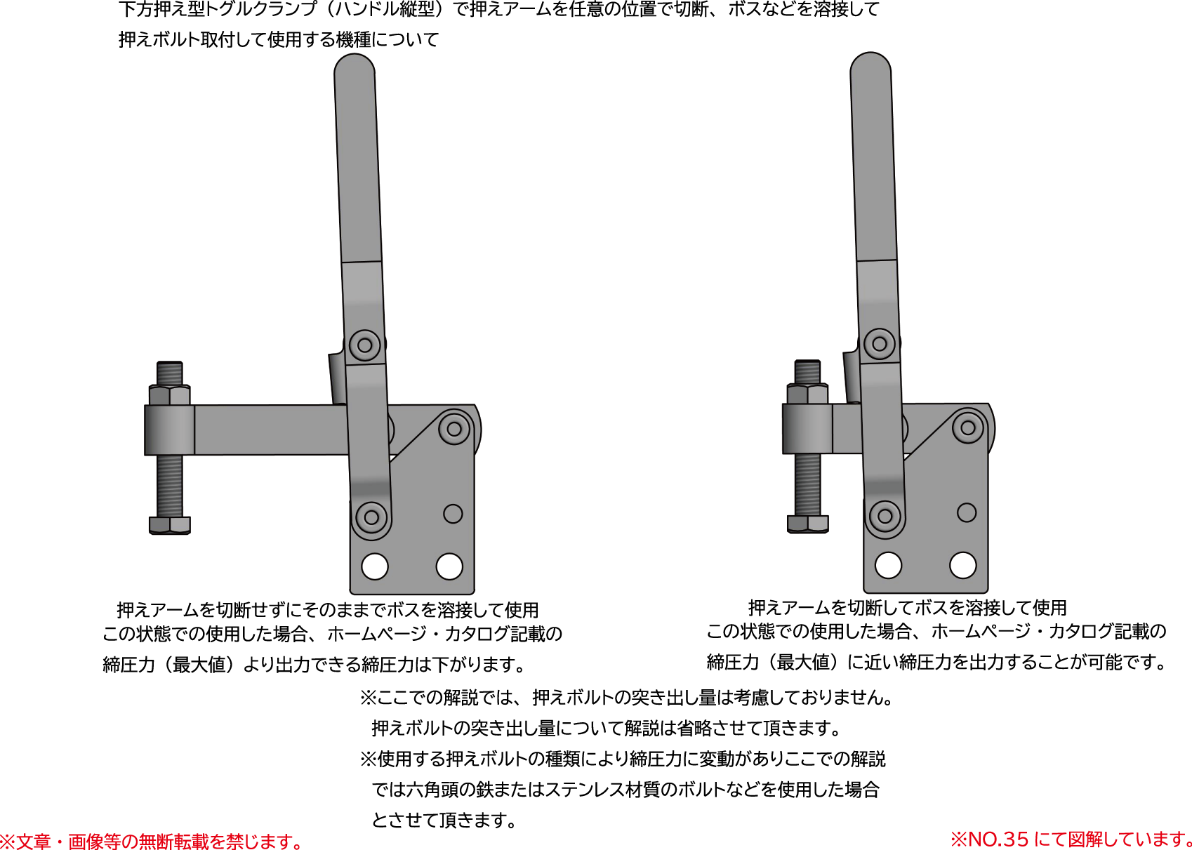 トグルクランプについて 4 締圧力の調整 下方押え型トグルクランプ カクタ株式会社
