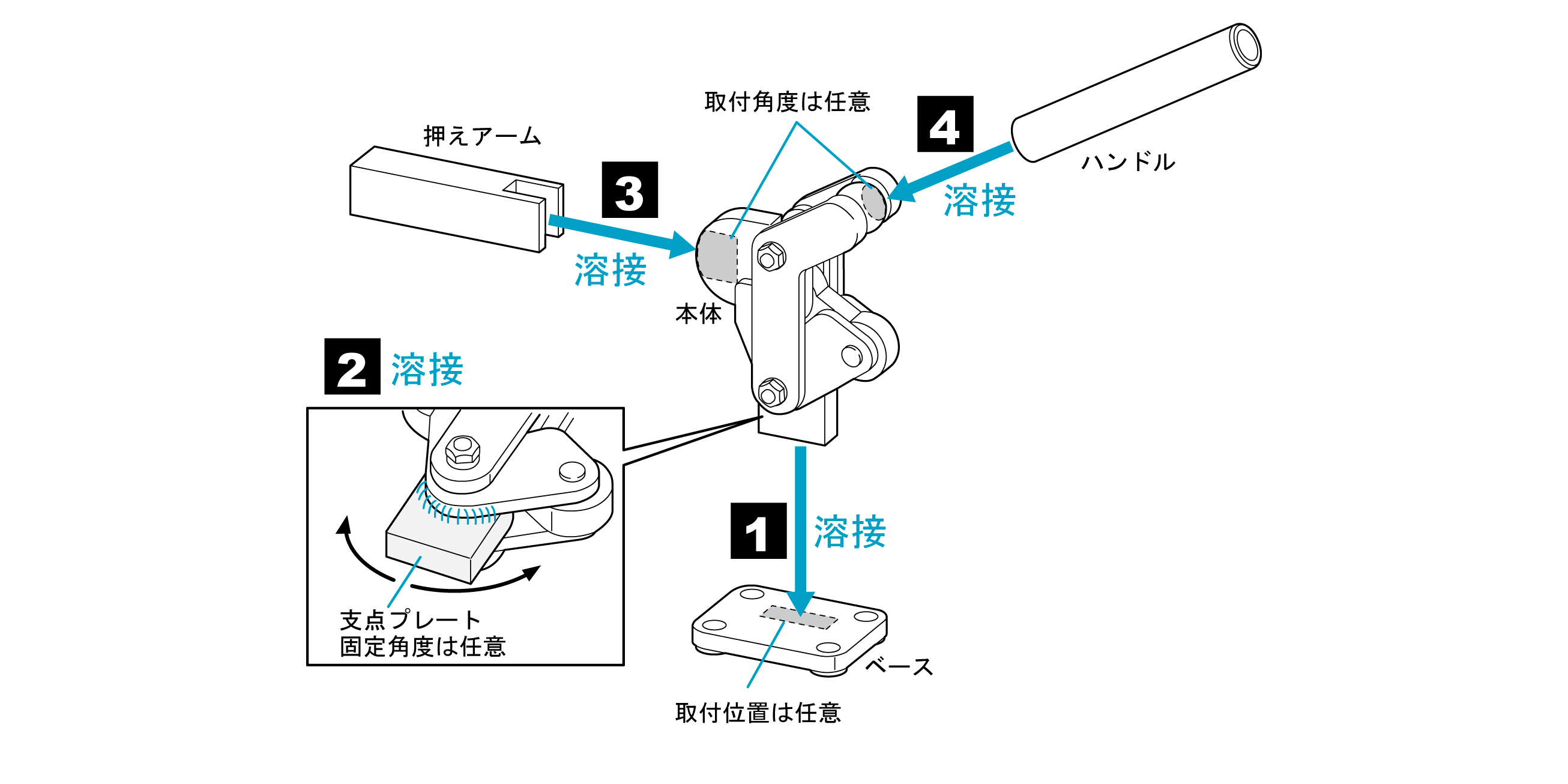 バリクランプNo.1(下方押え型トグルクランプ) | カクタ株式会社